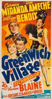 Greenwich Village movie poster (1944) metal framed poster