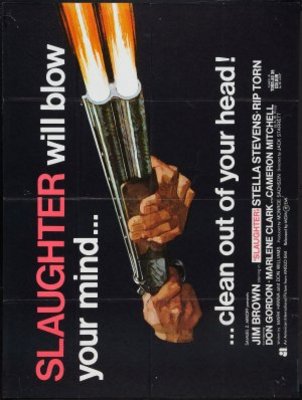 Slaughter movie poster (1972) metal framed poster