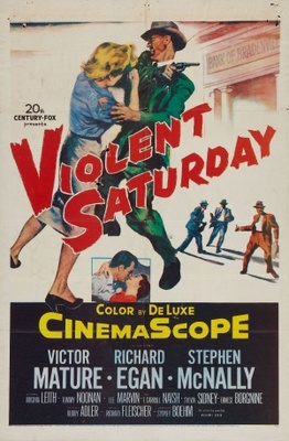 Violent Saturday movie poster (1955) mouse pad