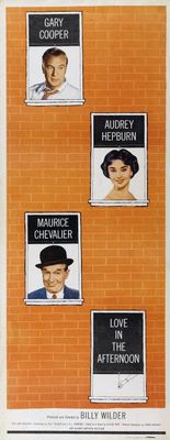 Love in the Afternoon movie poster (1957) wooden framed poster