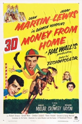 Money from Home movie poster (1953) wood print