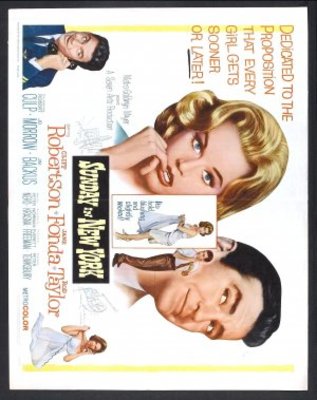 Sunday in New York movie poster (1963) canvas poster
