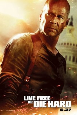 Live Free or Die Hard movie poster (2007) Stickers MOV_62ca315e