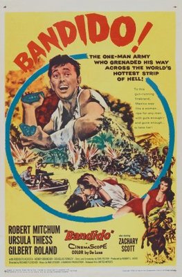 Bandido movie poster (1956) wood print