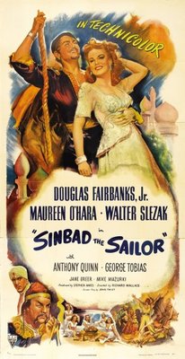 Sinbad the Sailor movie poster (1947) wooden framed poster