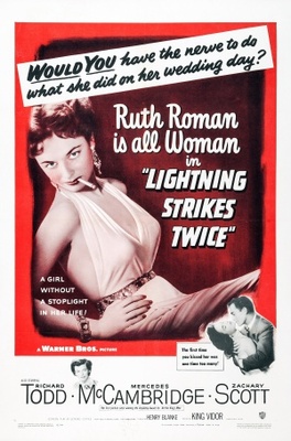 Lightning Strikes Twice movie poster (1951) wooden framed poster