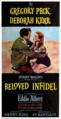 Beloved Infidel movie poster (1959) wood print