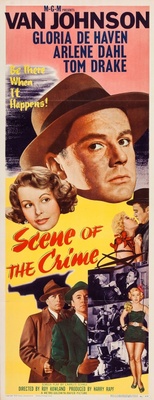 Scene of the Crime movie poster (1949) metal framed poster