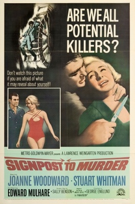Signpost to Murder movie poster (1964) poster with hanger
