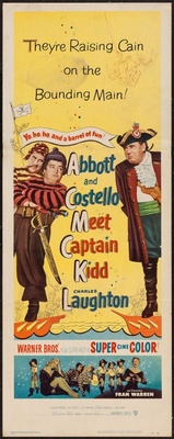 Abbott and Costello Meet Captain Kidd movie poster (1952) poster with hanger