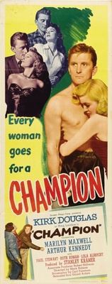 Champion movie poster (1949) poster with hanger