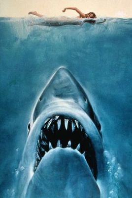 Jaws movie poster (1975) poster with hanger