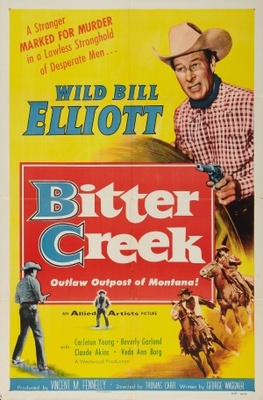Bitter Creek movie poster (1954) poster with hanger
