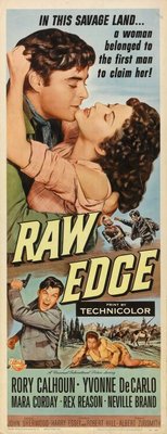 Raw Edge movie poster (1956) metal framed poster