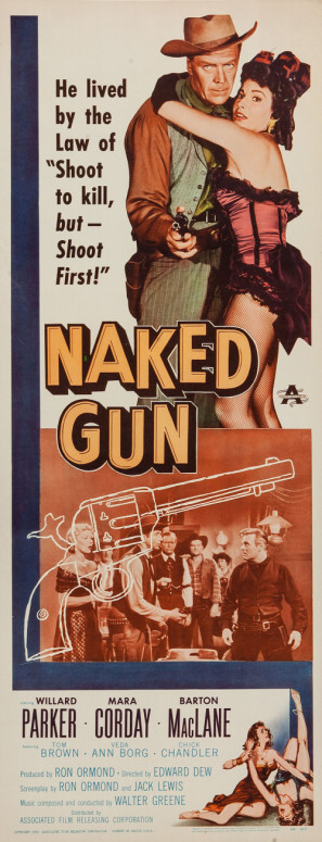 Naked Gun movie poster (1956) wood print