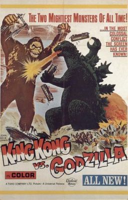 King Kong Vs Godzilla movie poster (1962) metal framed poster