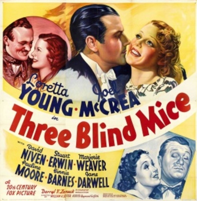 Three Blind Mice movie poster (1938) wood print