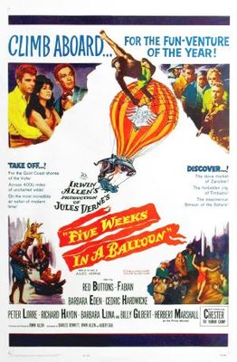 Five Weeks in a Balloon movie poster (1962) wooden framed poster