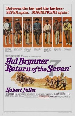 Return of the Seven movie poster (1966) metal framed poster