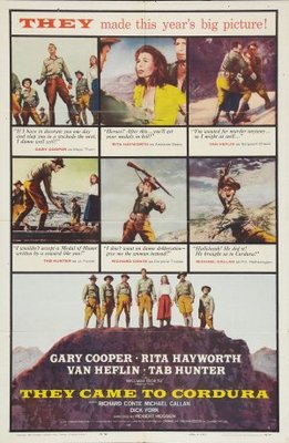 They Came to Cordura movie poster (1959) canvas poster