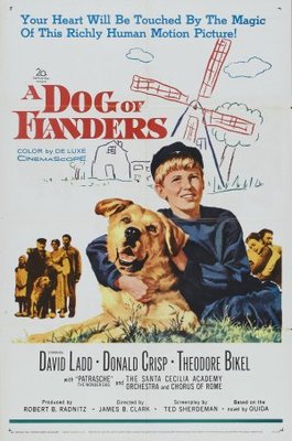 A Dog of Flanders movie poster (1960) wooden framed poster