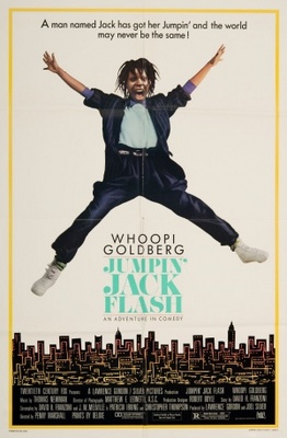 Jumpin' Jack Flash movie poster (1986) metal framed poster