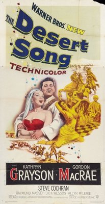 The Desert Song movie poster (1953) wood print