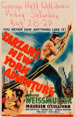 Tarzan's New York Adventure movie poster (1942) wood print