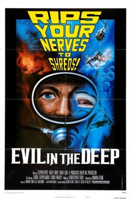 Evil in the Deep movie poster (1976) poster with hanger