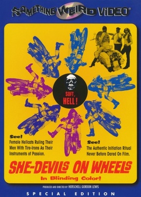 She-Devils on Wheels movie poster (1968) metal framed poster