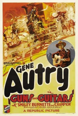 Guns and Guitars movie poster (1936) wooden framed poster