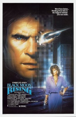 Black Moon Rising movie poster (1986) poster with hanger