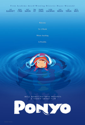 Gake no ue no Ponyo movie poster (2008) poster with hanger
