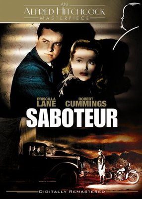 Saboteur movie poster (1942) metal framed poster