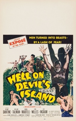 Hell on Devil's Island movie poster (1957) wood print