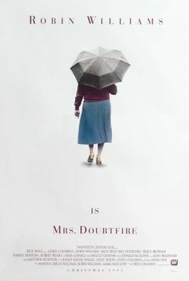 Mrs. Doubtfire movie poster (1993) wood print