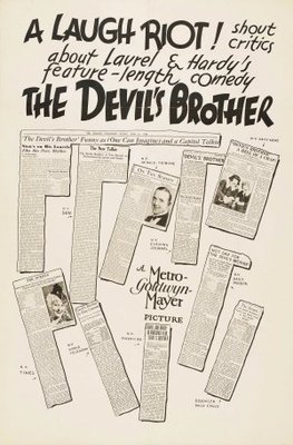 The Devil's Brother movie poster (1933) wood print