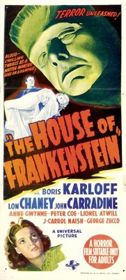 House of Frankenstein movie poster (1944) wood print