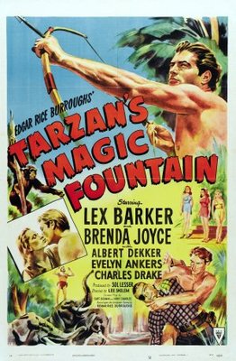 Tarzan's Magic Fountain movie poster (1949) wooden framed poster