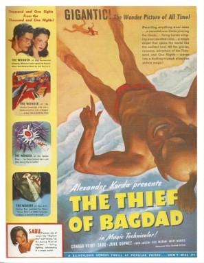 The Thief of Bagdad movie poster (1940) metal framed poster
