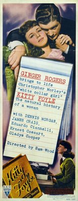 Kitty Foyle: The Natural History of a Woman movie poster (1940) poster with hanger