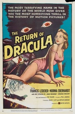 The Return of Dracula movie poster (1958) poster with hanger