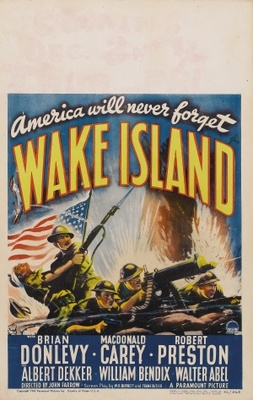 Wake Island movie poster (1942) wood print