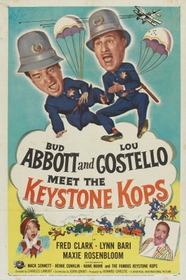 Abbott and Costello Meet the Keystone Kops movie poster (1955) wood print