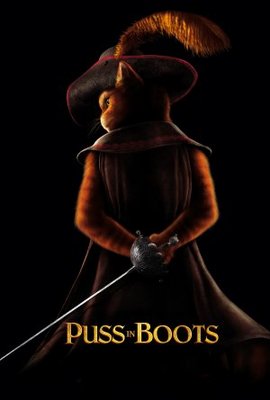 Puss in Boots movie poster (2011) metal framed poster