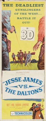 Jesse James vs. the Daltons movie poster (1954) metal framed poster