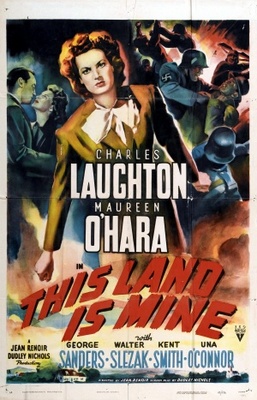 This Land Is Mine movie poster (1943) pillow