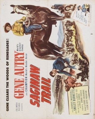 Saginaw Trail movie poster (1953) wood print