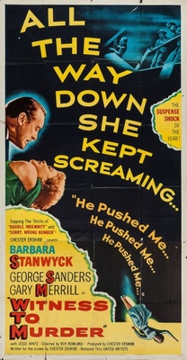 Witness to Murder movie poster (1954) wooden framed poster