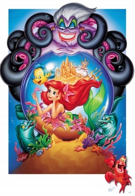 The Little Mermaid movie poster (1989) wooden framed poster